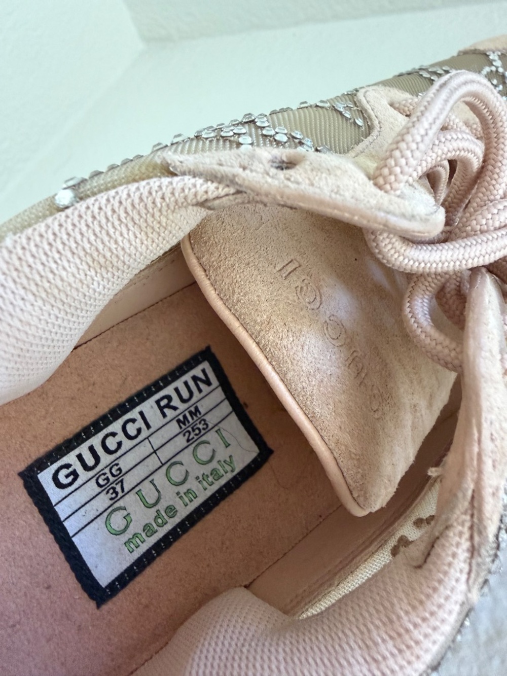 GUCCI Rhinestone Monogram Sneakers â¨đ - Picture 3 of 3